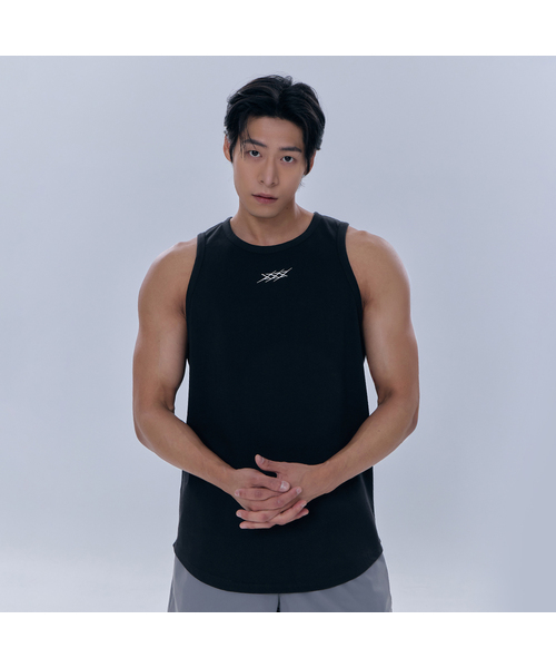 NINEZ(ナインゼット)の「Z3 コットンスリーブレス(3カラー)(Tシャツ/カットソー・メンズ・ホワイト/ブラック/カーキ・MEDIUM/LARGE/X-LARGE/2XL)」の1枚目の写真
