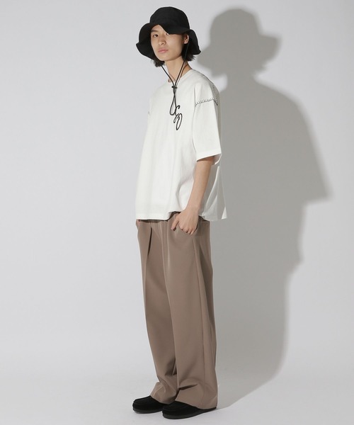 LAKOLE(ラコレ)の「Bロゴ配色ステッチT / 672856(Tシャツ/カットソー・メンズ・パープル/グレー/ホワイト/ブラック・LARGE/MEDIUM)」の14枚目の写真