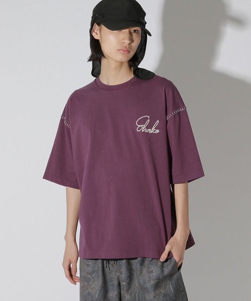 LAKOLE(ラコレ)の「Bロゴ配色ステッチT / 672856(Tシャツ/カットソー・メンズ・パープル/グレー/ホワイト/ブラック・LARGE/MEDIUM)」の5枚目の写真
