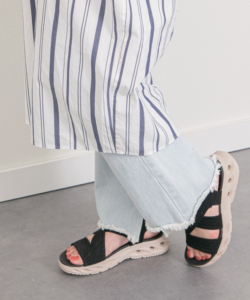 VINCULUM(ウィンクルム)の「【VINCULUM】フレックスソールニットサンダル(762109)(サンダル・レディース・ブラック/ベージュ・37/39/38/36)」の5枚目の写真
