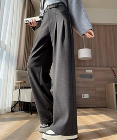 SEMI WIDE STRAIGHT WOOLY SLACKS（スラックス）｜WYM LIDNM（ウィム