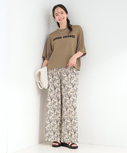 SHOO・LA・RUE（シューラルー）の「【体型カバー】程よい透け感 デザインアソート 5分袖シアーニット（ニット/セーター・レディース・ブラック系1/パープル系2/ホワイト系3/ブラウン系1・00）」の18枚目の写真