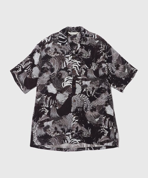 ADAM ET ROPE'(アダムエロペ)の「BLACK ALOHA レーヨンチリメンオープンカラーシャツ(シャツ/ブラウス・メンズ・ブラック系その他2/ブラック系その他/ブラック系その他3・M/L)」の16枚目の写真