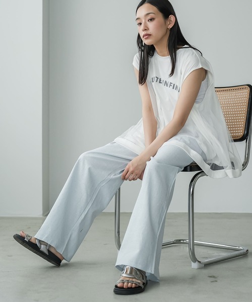 mili an deni(ミリアンデニ)の「シャイニードットイージーパンツ(その他パンツ・レディース・サックスブルー/アイボリー/ブラック・M)」の13枚目の写真