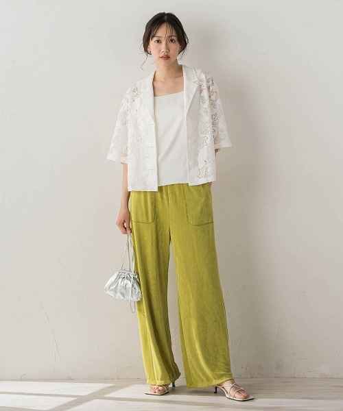 Droite lautreamont(ドロワットロートレアモン)の「PAISLEY COTTON LACEブラウス(シャツ/ブラウス・レディース・オフホワイト/ブラック・M)」の8枚目の写真
