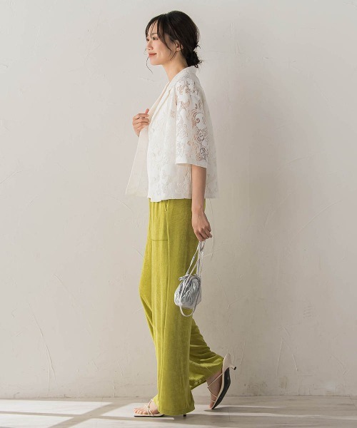 Droite lautreamont(ドロワットロートレアモン)の「PAISLEY COTTON LACEブラウス(シャツ/ブラウス・レディース・オフホワイト/ブラック・M)」の10枚目の写真