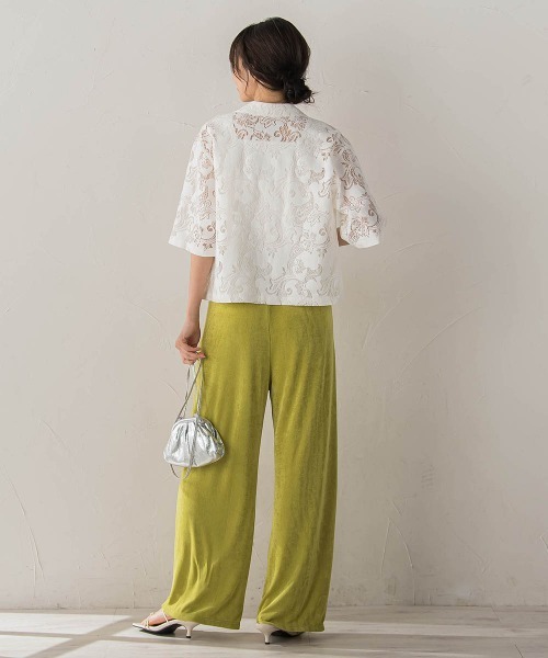 Droite lautreamont(ドロワットロートレアモン)の「PAISLEY COTTON LACEブラウス(シャツ/ブラウス・レディース・オフホワイト/ブラック・M)」の11枚目の写真