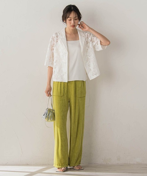 Droite lautreamont(ドロワットロートレアモン)の「PAISLEY COTTON LACEブラウス(シャツ/ブラウス・レディース・オフホワイト/ブラック・M)」の9枚目の写真