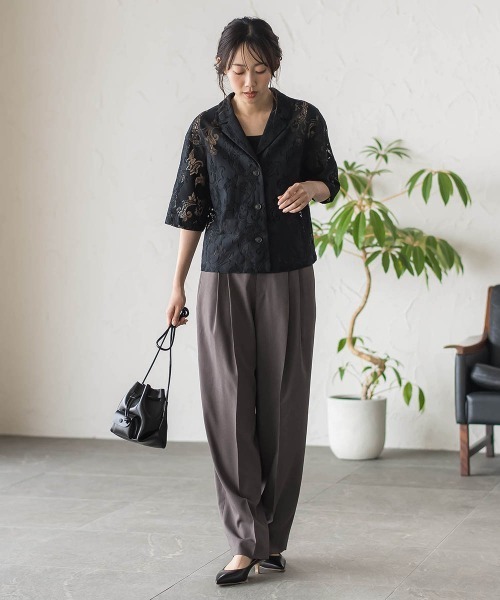 Droite lautreamont(ドロワットロートレアモン)の「PAISLEY COTTON LACEブラウス(シャツ/ブラウス・レディース・オフホワイト/ブラック・M)」の17枚目の写真