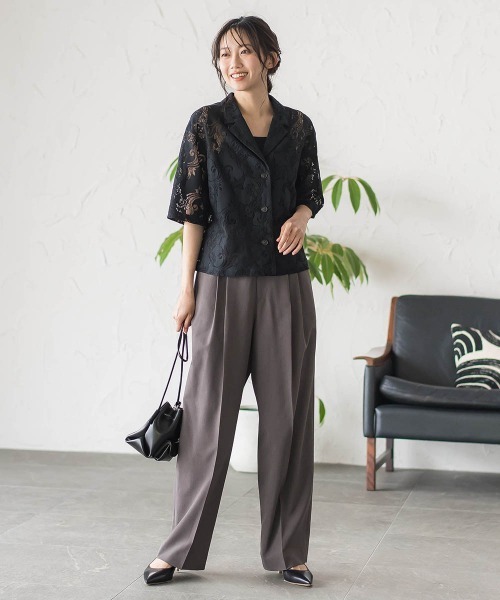 Droite lautreamont(ドロワットロートレアモン)の「PAISLEY COTTON LACEブラウス(シャツ/ブラウス・レディース・オフホワイト/ブラック・M)」の19枚目の写真