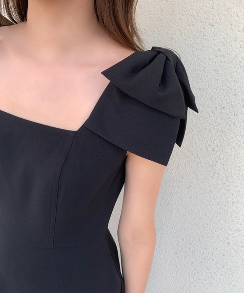 BIRTHDAY BASH(バースデイバッシュ)の「NINA RIBBON DRESS(ニーナリボンドレス)(ワンピース・レディース・ホワイト/ブラック・MEDIUM/SMALL)」の14枚目の写真