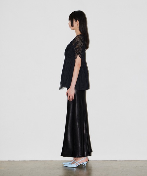 ANDRESD（アンドレスド）の「サテンナロースカートセットアップドレス / satin narrow skirt setup dress（ドレス・レディース・ブラック/ベージュ・S/L/M）」の12枚目の写真