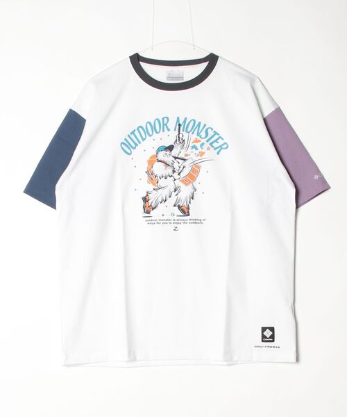 Columbia（コロンビア）の「Columbia コロンビア リトルベアロックグラフィックショートスリーブTシャツ（Tシャツ/カットソー・メンズ・アイボリー/ホワイト×ブルー・L/M）」の2枚目の写真