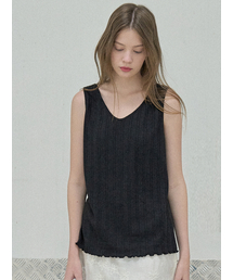 Knit Sleeveless Top - BLACK