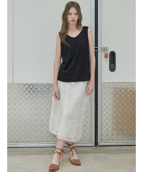 AVANT-G(アバン)の「Knit Sleeveless Top - BLACK(Tシャツ/カットソー・レディース・その他・FREE)」の5枚目の写真