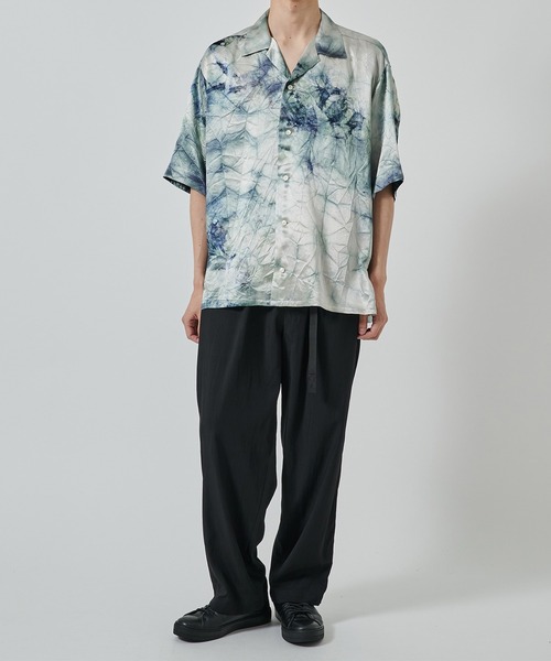 セール】【UJOH HOMME】Slit Sleeve Open Collar Shirt（シャツ