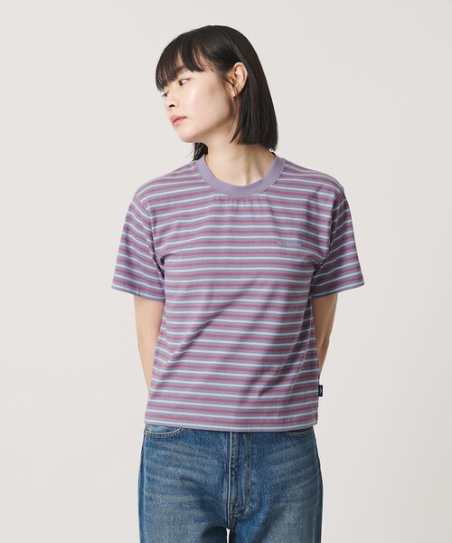 NICE WEATHER(ナイスウェザー)の「<NICE WEATHER>ウィメンズ ボーダー ショートスリーブ Tシャツ(Tシャツ/カットソー・レディース・ライラック/ネイビー・S/M)」の15枚目の写真