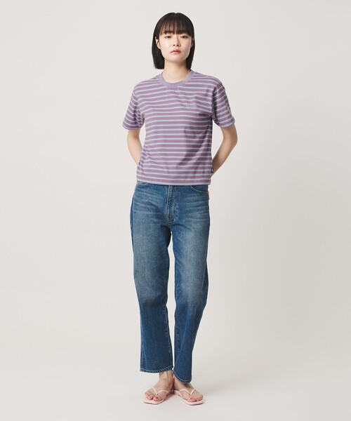 NICE WEATHER(ナイスウェザー)の「<NICE WEATHER>ウィメンズ ボーダー ショートスリーブ Tシャツ(Tシャツ/カットソー・レディース・ライラック/ネイビー・S/M)」の14枚目の写真