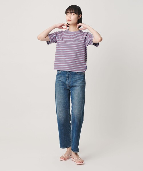 NICE WEATHER(ナイスウェザー)の「<NICE WEATHER>ウィメンズ ボーダー ショートスリーブ Tシャツ(Tシャツ/カットソー・レディース・ライラック/ネイビー・S/M)」の13枚目の写真