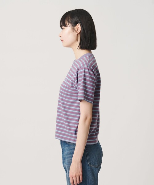 NICE WEATHER(ナイスウェザー)の「<NICE WEATHER>ウィメンズ ボーダー ショートスリーブ Tシャツ(Tシャツ/カットソー・レディース・ライラック/ネイビー・S/M)」の11枚目の写真