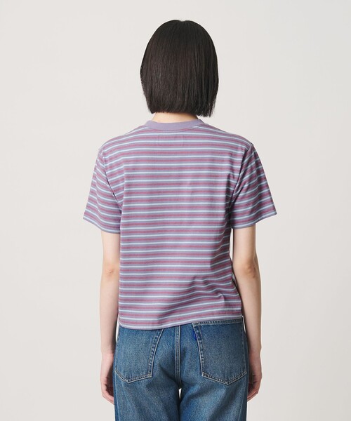 NICE WEATHER(ナイスウェザー)の「<NICE WEATHER>ウィメンズ ボーダー ショートスリーブ Tシャツ(Tシャツ/カットソー・レディース・ライラック/ネイビー・S/M)」の10枚目の写真