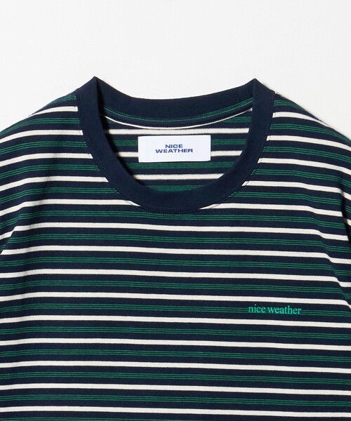 NICE WEATHER(ナイスウェザー)の「<NICE WEATHER>ウィメンズ ボーダー ショートスリーブ Tシャツ(Tシャツ/カットソー・レディース・ライラック/ネイビー・S/M)」の8枚目の写真