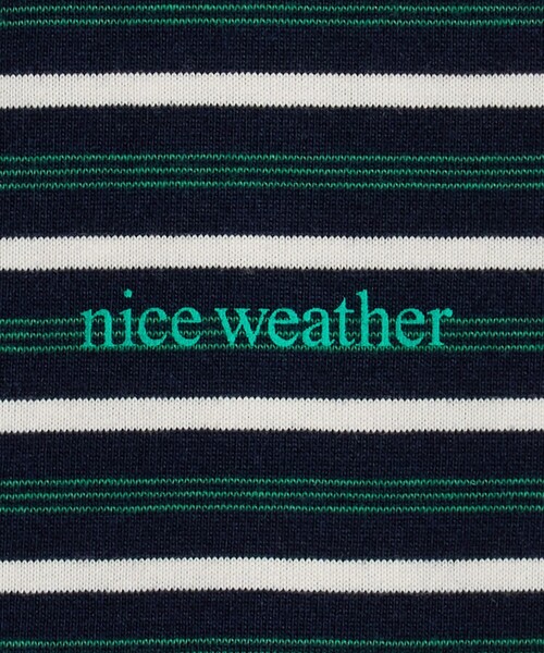 NICE WEATHER(ナイスウェザー)の「<NICE WEATHER>ウィメンズ ボーダー ショートスリーブ Tシャツ(Tシャツ/カットソー・レディース・ライラック/ネイビー・S/M)」の5枚目の写真