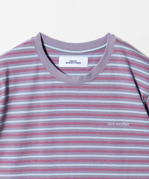 NICE WEATHER(ナイスウェザー)の「<NICE WEATHER>ウィメンズ ボーダー ショートスリーブ Tシャツ(Tシャツ/カットソー・レディース・ライラック/ネイビー・S/M)」の21枚目の写真