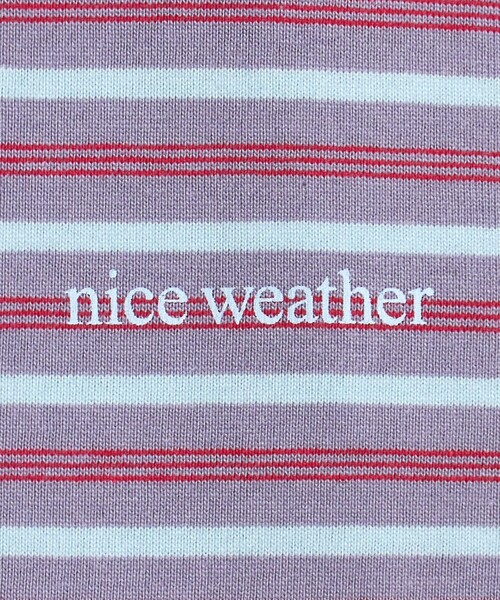 NICE WEATHER(ナイスウェザー)の「<NICE WEATHER>ウィメンズ ボーダー ショートスリーブ Tシャツ(Tシャツ/カットソー・レディース・ライラック/ネイビー・S/M)」の20枚目の写真