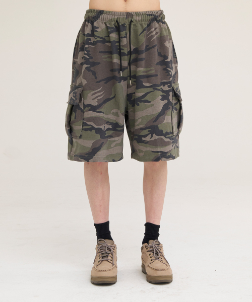 AKECII（アケシ）の「ソルジャーズカーゴスウェットショーツ_カーキ（その他パンツ・メンズ・その他・MEDIUM/LARGE）」の2枚目の写真