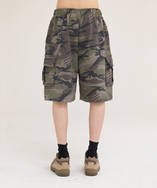 AKECII（アケシ）の「ソルジャーズカーゴスウェットショーツ_カーキ（その他パンツ・メンズ・その他・MEDIUM/LARGE）」の4枚目の写真