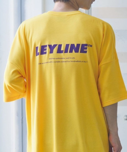 NO WAY(ノーウェイ)の「/Leyline/ビッグシルエットTシャツ「b/s logo print tee」(Tシャツ/カットソー・メンズ・パープル/イエロー・LARGE/X-LARGE/MEDIUM)」の1枚目の写真