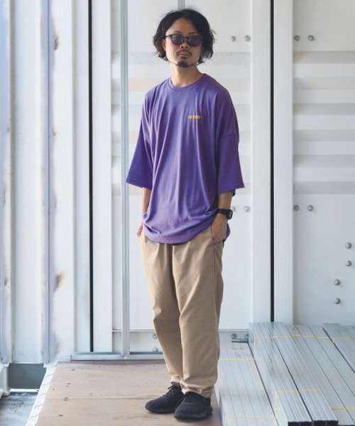 NO WAY(ノーウェイ)の「/Leyline/ビッグシルエットTシャツ「b/s logo print tee」(Tシャツ/カットソー・メンズ・パープル/イエロー・LARGE/X-LARGE/MEDIUM)」の5枚目の写真