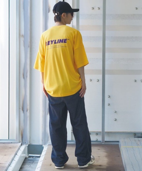 NO WAY(ノーウェイ)の「/Leyline/ビッグシルエットTシャツ「b/s logo print tee」(Tシャツ/カットソー・メンズ・パープル/イエロー・LARGE/X-LARGE/MEDIUM)」の7枚目の写真