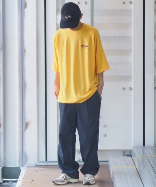 NO WAY(ノーウェイ)の「/Leyline/ビッグシルエットTシャツ「b/s logo print tee」(Tシャツ/カットソー・メンズ・パープル/イエロー・LARGE/X-LARGE/MEDIUM)」の8枚目の写真