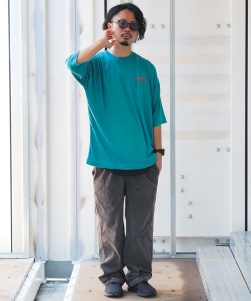 NO WAY(ノーウェイ)の「/Leyline/ビッグシルエットTシャツ「b/s logo print tee」(Tシャツ/カットソー・メンズ・パープル/イエロー・LARGE/X-LARGE/MEDIUM)」の11枚目の写真