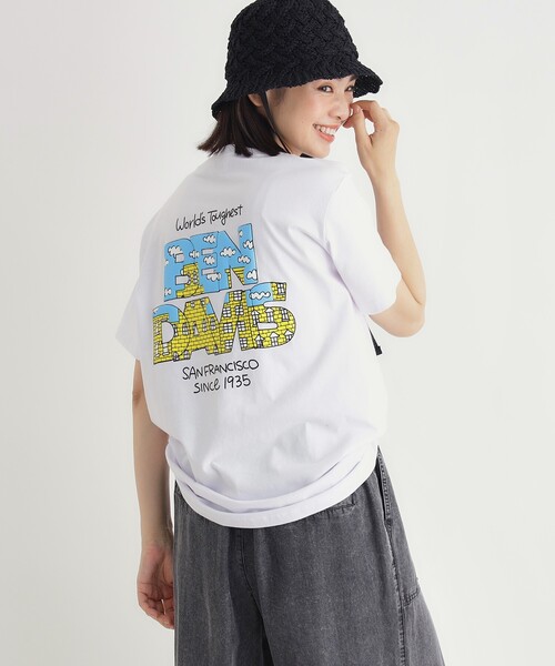 BEN DAVIS(ベンデイビス)の「バックプリントTシャツ(Tシャツ/カットソー・レディース・ブラック系/ホワイト系1・05/04)」の1枚目の写真