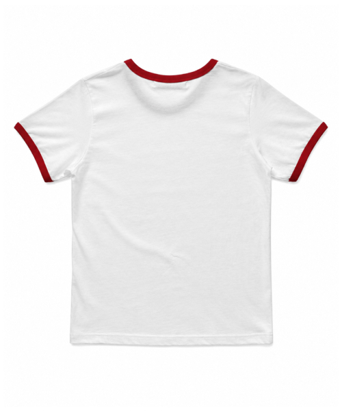 DAMISH(ダミシュ)の「ヴィンテージレタリングリンガーTシャツ_レッド(Tシャツ/カットソー・レディース・レッド・1/2)」の3枚目の写真