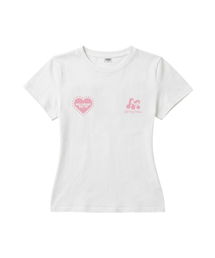 MORF ハートスリムフィット半袖Tシャツアイボリー