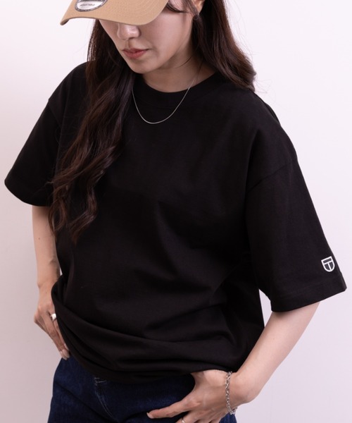 NEWTRAL PRODUCTS(ニュートラルプロダクツ)の「NEWTRAL(ニュートラル)/207 9.8oz スーパーヘビーエンブレムT/サイズ展開多数 コットン 無地 半袖 Tシャツ(Tシャツ/カットソー・レディース・ブラック/ネイビー・S/M/L/XL/XXL)」の1枚目の写真