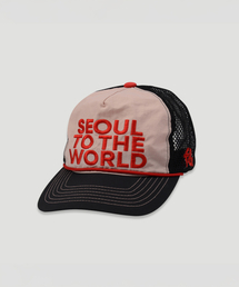 FRUAND（フルアンド）の「FRU& NEEDLE POINT MIX MASH CAP_RED&BLACK（キャップ）」