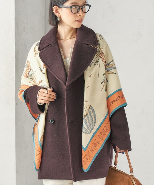 TICCA(ティッカ)の「【一部SHIPS別注】TICCA: Pコート 26AW(ピーコート・レディース・オフホワイト/ブラウン/ネイビー・ONE SIZE)」の2枚目の写真
