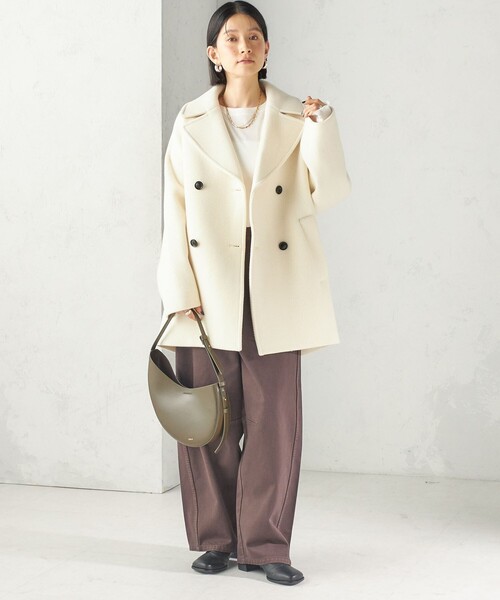 TICCA(ティッカ)の「【一部SHIPS別注】TICCA: Pコート 26AW(ピーコート・レディース・オフホワイト/ブラウン/ネイビー・ONE SIZE)」の14枚目の写真