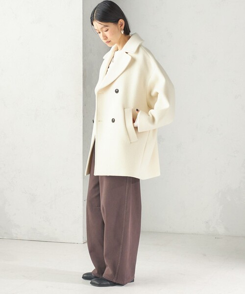 TICCA(ティッカ)の「【一部SHIPS別注】TICCA: Pコート 26AW(ピーコート・レディース・オフホワイト/ブラウン/ネイビー・ONE SIZE)」の15枚目の写真