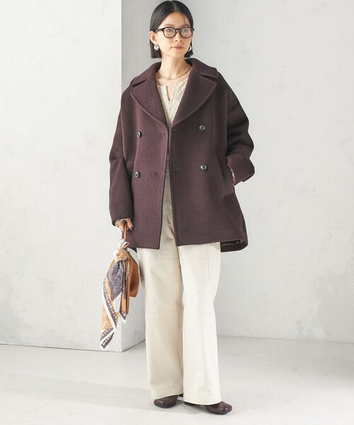 TICCA(ティッカ)の「【一部SHIPS別注】TICCA: Pコート 26AW(ピーコート・レディース・オフホワイト/ブラウン/ネイビー・ONE SIZE)」の20枚目の写真