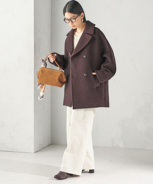 TICCA(ティッカ)の「【一部SHIPS別注】TICCA: Pコート 26AW(ピーコート・レディース・オフホワイト/ブラウン/ネイビー・ONE SIZE)」の21枚目の写真