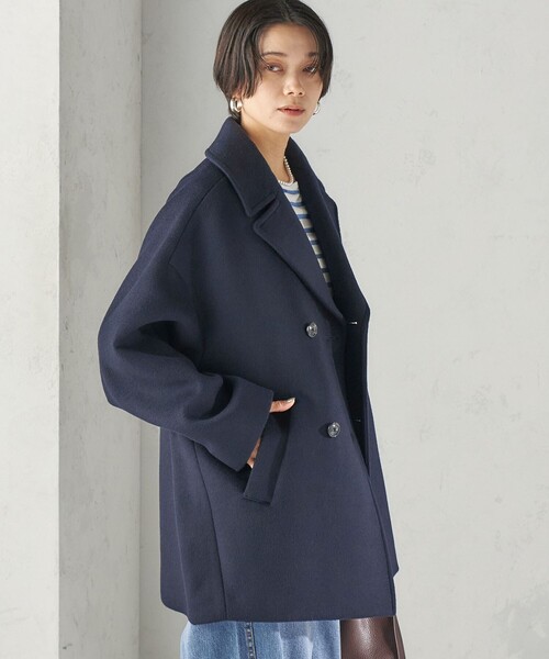 TICCA(ティッカ)の「【一部SHIPS別注】TICCA: Pコート 26AW(ピーコート・レディース・オフホワイト/ブラウン/ネイビー・ONE SIZE)」の8枚目の写真