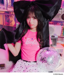 ANAP GiRL（アナップガール）の「ＡＮＡＰＧｉＲＬ×【Ｂａｒｂｉｅ】ビジュー付きミニＴシャツ（Tシャツ/カットソー）」