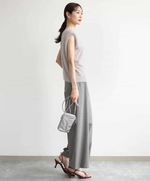 MK MICHEL KLEIN（エムケーミッシェルクラン）の「[洗える]前後2wayシャギーニットジレ（ニット/セーター・レディース・グレー系その他/ブラウン・38）」の11枚目の写真