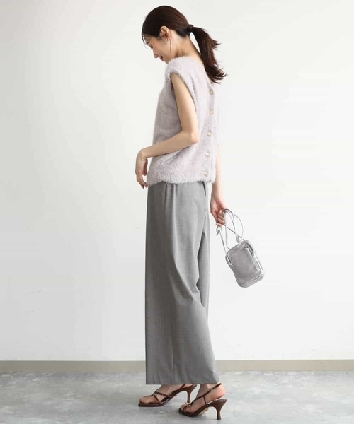 MK MICHEL KLEIN（エムケーミッシェルクラン）の「[洗える]前後2wayシャギーニットジレ（ニット/セーター・レディース・グレー系その他/ブラウン・38）」の12枚目の写真